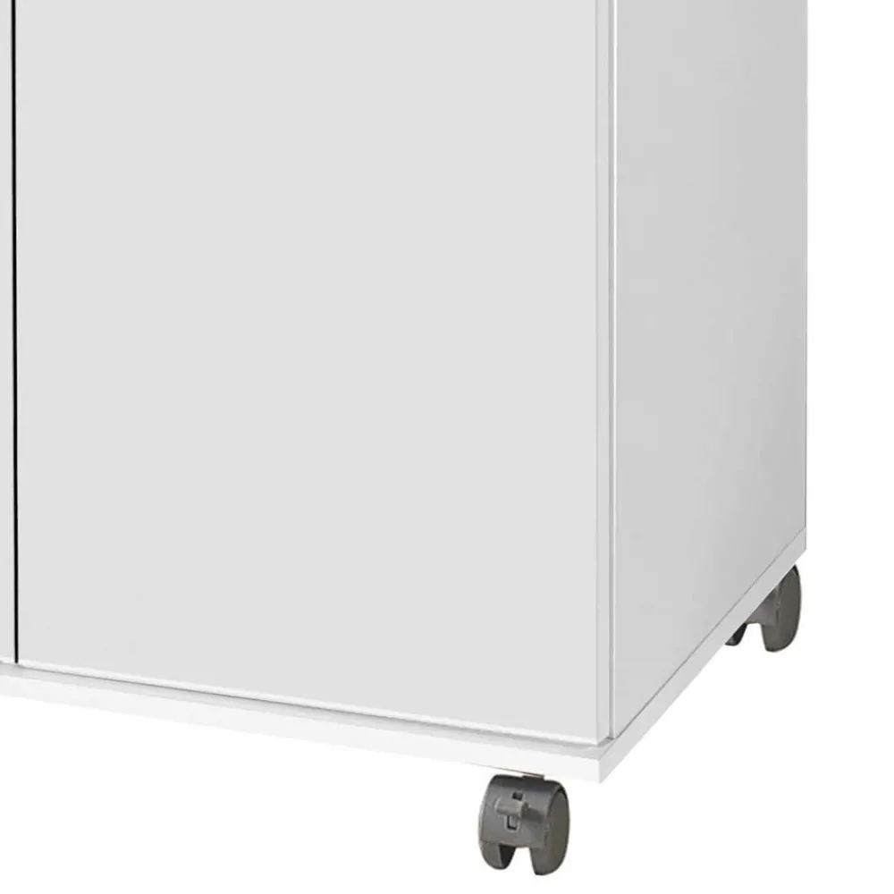 Wohnen Rollbarer Waschbeckenunterschrank in Weiß - Amassa