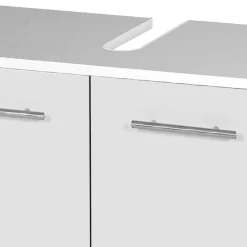 Wohnen Rollbarer Waschbeckenunterschrank in Weiß - Amassa