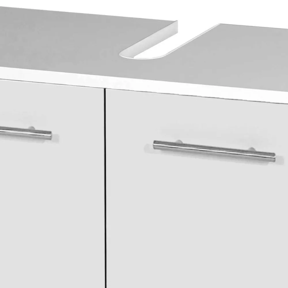 Wohnen Rollbarer Waschbeckenunterschrank in Weiß - Amassa