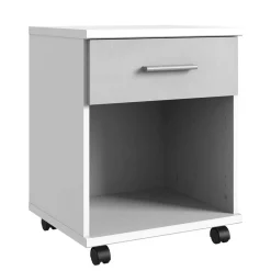 Wohnen Rollcontainer in Weiß & Beton Optik hell - Orsidio