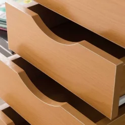 Wohnen Rollcontainer mit 5 Schubladen in Buche - Livisica