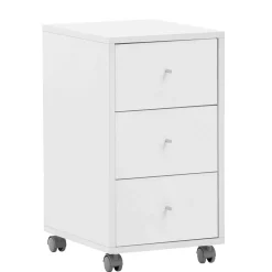 Wohnen Rollcontainer*Rollcontainer mit drei Schubladen in Weiß - Empire