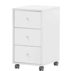 Wohnen Rollcontainer*Rollcontainer mit drei Schubladen in Weiß - Empire
