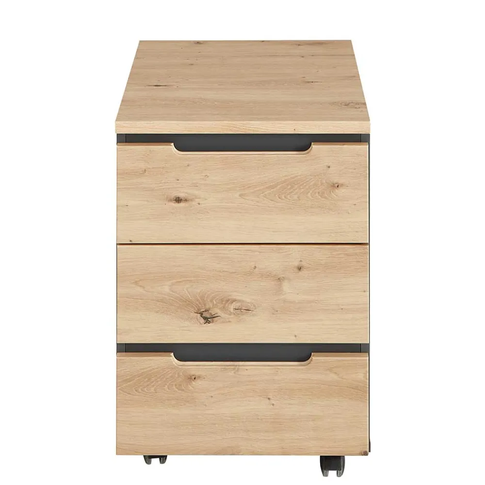 Wohnen Rollcontainer mit drei Soft Close Schubladen - Kuetra