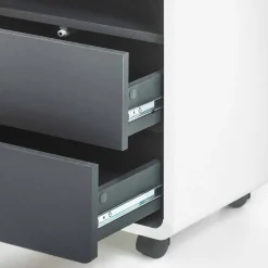 Wohnen Rollcontainer*Rollcontainer Mondsieur in Weiß Anthrazit