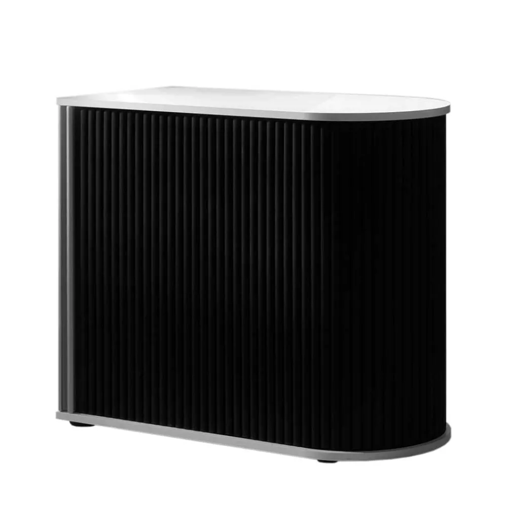 Wohnen Rolloschrank Laromain in Schwarz und Weiß