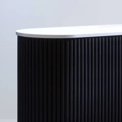 Wohnen Rolloschrank Laromain in Schwarz und Weiß