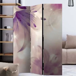 Wohnen Romantik Paravent mit Lilien Motiv - Narela