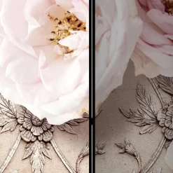 Wohnen Romantisch bedruckter Paravent mit Blüten Motiv - Benns