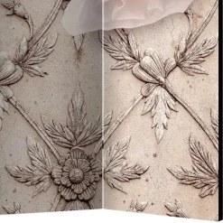 Wohnen Romantisch bedruckter Paravent mit Blüten Motiv - Benns