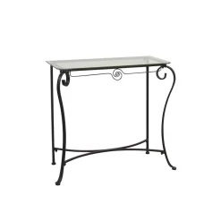 Wohnen Telefontische*Romantischer Metall Konsolentisch Cizio mit Glasplatte