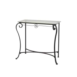 Wohnen Telefontische*Romantischer Metall Konsolentisch Cizio mit Glasplatte