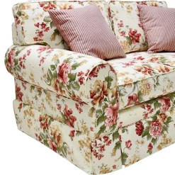 Wohnen Sofas|Sofa*Romantisches Landhaus Sofa mit Blumen Stoff - Telik