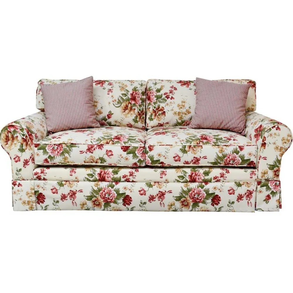 Wohnen Sofas|Sofa*Romantisches Landhaus Sofa mit Blumen Stoff - Telik
