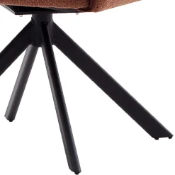 Wohnen Küchenstühle|Esszimmerstühle*Rostbrauner Polsterstuhl mit Armlehnen - Vlacoma (2er Set)