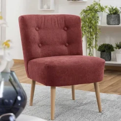 Wohnen Roter Polstersessel im Retrostil - Jitalca