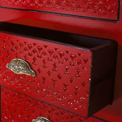 Wohnen Sideboards & Kommoden|Wohnzimmerschränke*Rotes Sideboard im Asia Style - Iscian