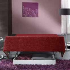 Wohnen Rotes Sofa mit Schlaffunktion & Bettkasten - Atan