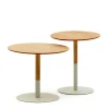 Wohnen Skandinavische Möbel|Couchtisch*Runde Beistelltische zweifarbig - Linuselia (zweiteilig)