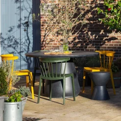 Wohnen Barhocker|Hocker*Runde Designhocker aus Tonfaser - Eterna (2er Set)