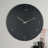 Wohnen Runde Uhr in Schwarz - Santorina