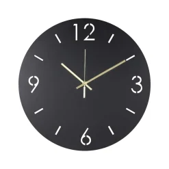 Wohnen Runde Uhr in Schwarz - Santorina