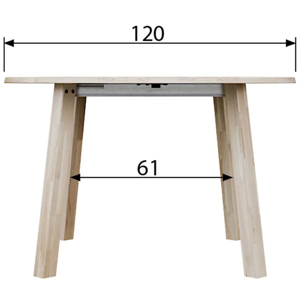 Wohnen Runder Ausziehtisch in Eiche Bianco - Guern