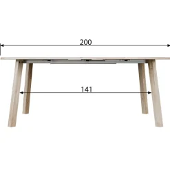 Wohnen Runder Ausziehtisch in Eiche Bianco - Guern