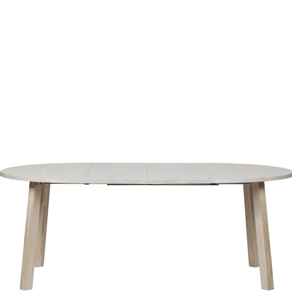 Wohnen Runder Ausziehtisch in Eiche Bianco - Guern