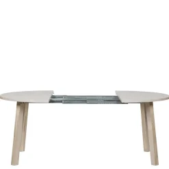 Wohnen Runder Ausziehtisch in Eiche Bianco - Guern