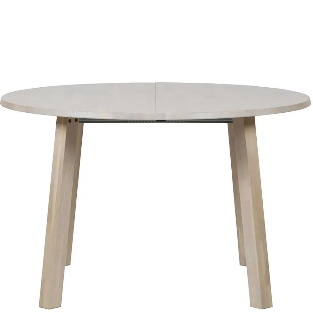 Wohnen Runder Ausziehtisch in Eiche Bianco - Guern