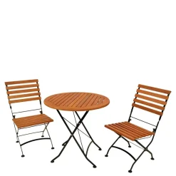 Wohnen Sitzgruppe|Balkonmöbel*Runder Balkonklapptisch & 2 Klappstühle - Jemzon (dreiteilig)