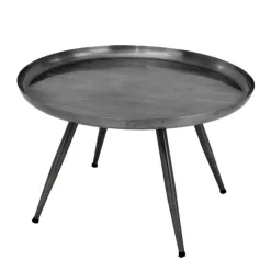 Wohnen Graue Möbel|Couchtisch*Runder Beistelltisch in Anthrazit - Carimo