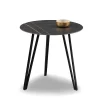 Wohnen Retro Möbel*Runder Beistelltisch mit Sinterstein Platte - Avenir