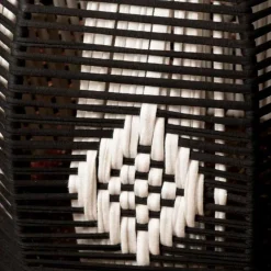 Wohnen Rattanmöbel*Runder Beistelltisch mit Kordel Geflecht Gestell - Medinus