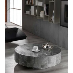 Wohnen Runder Couchtisch Dezi aus Stein