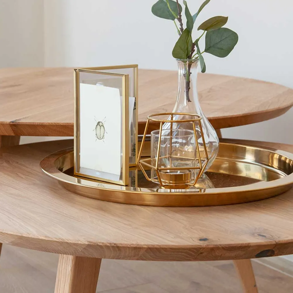 Wohnen Skandinavische Möbel|Couchtisch*Runder Couchtisch mit Schweizer Kante - Conturay