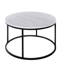 Wohnen Tische|Couchtisch*Runder Design Couchtisch mit Marmorplatte - Ciliuma