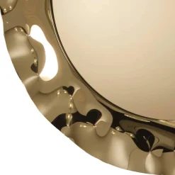 Wohnen Runder Designerspiegel in Bronze - Atria