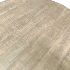 Wohnen Runder Esstisch mit Holzplatte Mango - Belafoma