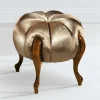 Wohnen Barhocker|Hocker*Runder Hocker im Barockstil in Gold - Janluca