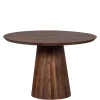 Wohnen Runder Holztisch in Walnuss Braun - Vrenzo