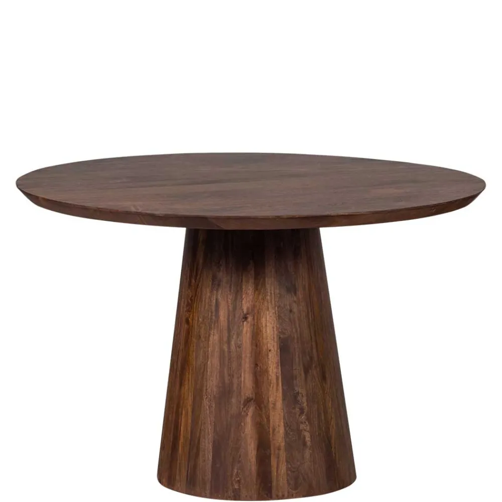 Wohnen Runder Holztisch in Walnuss Braun - Vrenzo