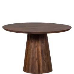 Wohnen Runder Holztisch in Walnuss Braun - Vrenzo