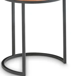 Wohnen Runder Holztisch mit Metallgestell - Francis