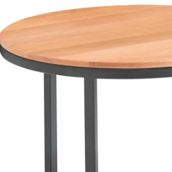 Wohnen Runder Holztisch mit Metallgestell - Francis