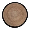 Wohnen Teppiche*Runder Juteteppich mit Rand aus Baumwolle - Brindusa