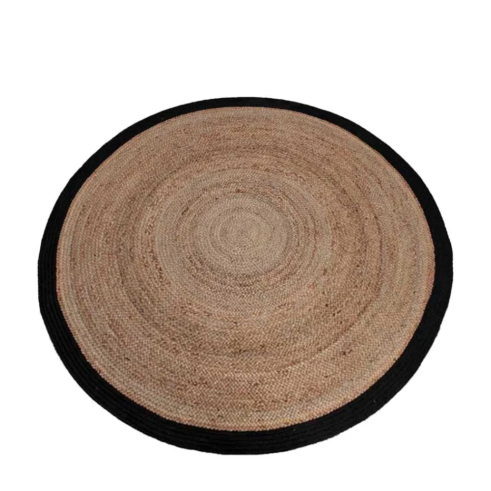 Wohnen Teppiche*Runder Juteteppich mit Rand aus Baumwolle - Brindusa