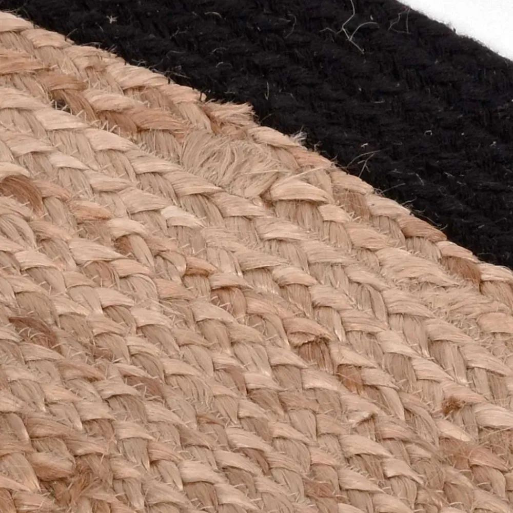 Wohnen Teppiche*Runder Juteteppich mit Rand aus Baumwolle - Brindusa