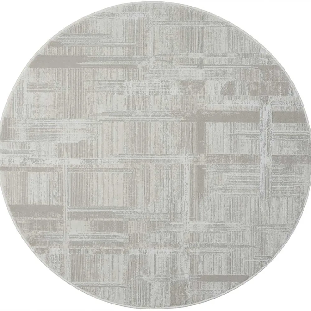 Wohnen Teppiche*Runder Kurzflor Teppich in Creme und Beige - Miaoli